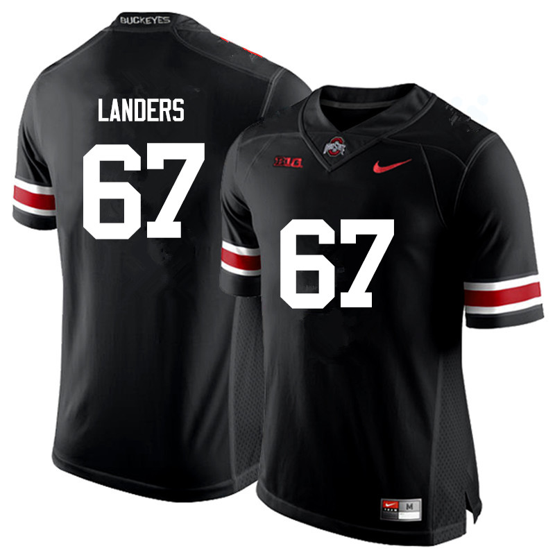 Men Ohio State Buckeyes #67 Robert Landers College Football Jerseys Game-Black